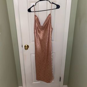 Midi cowl neck dress